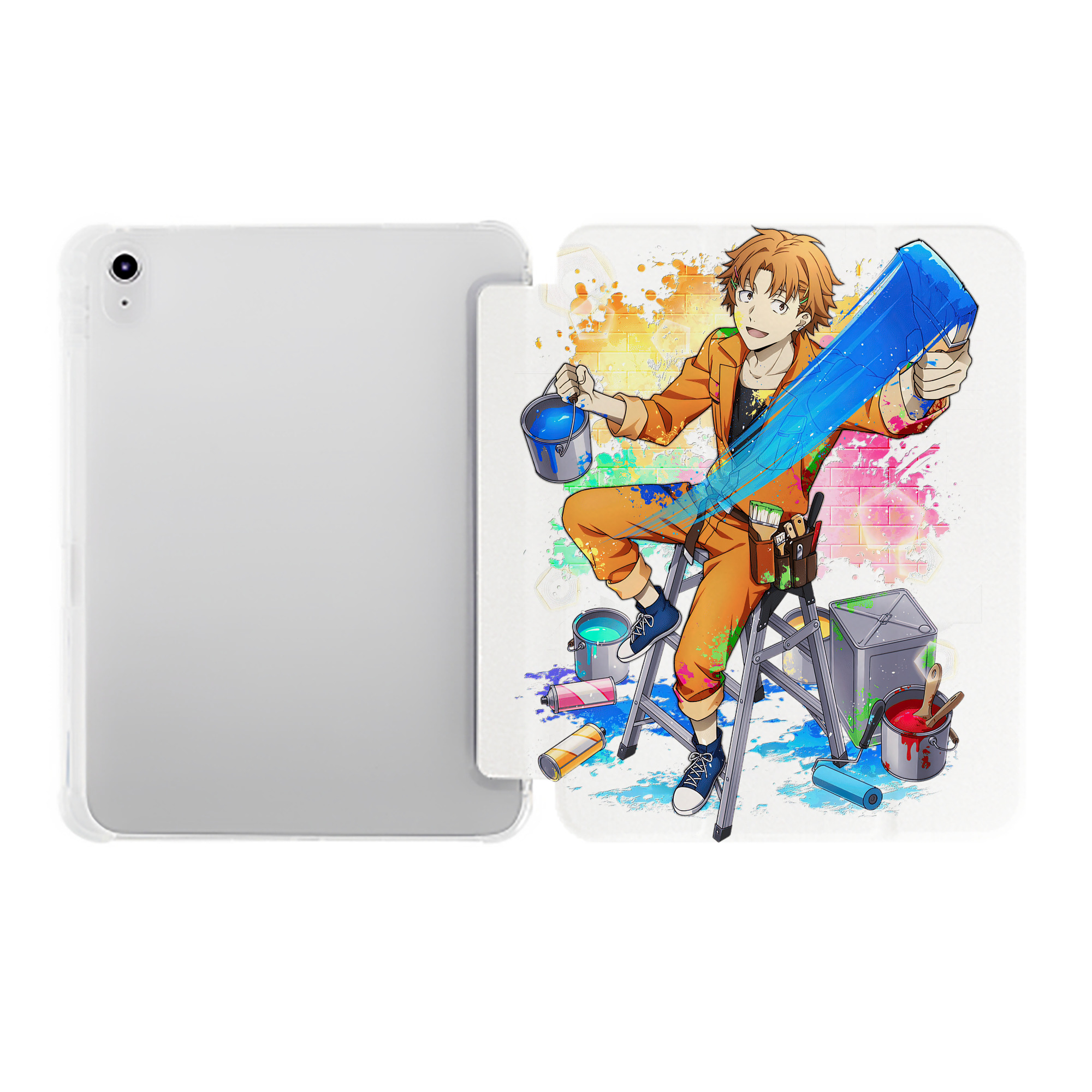 （画像用） 文豪ストレイドッグス Bungo Stray Dogs IPad ケース ペン収納付き 三つ折りスタンド PUレザー×シリコン 対応機種9.5/10.5/10.9インチ